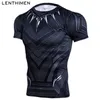 Männer T -Shirt Fitnessstudio Rashguard Fitness Schwarze Spinnenkleidung Bodybuilding Strumpfhosen Sportswear Kompression Sporthemd Mann 2206143167177