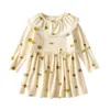 Princesse Enfants Robes Pour Fille Printemps Automne Hiver Enfant En Bas Âge Filles Robe Coton Imprimé Floral Robe À Manches Longues Enfants Vêtements G220518