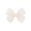 الجملة 2.6 '' مقطع شعر القوس الصلب للأطفال الفتيات المصنوعة يدويًا Grosgrain Ribbbon Bow Hairpin