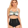 Dames zwemkleding split zwemmen grote hoog wachten bikini