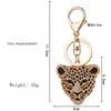 Keychains Fine Key Ring Accessories Gold Leopard Head For Women Charms Classic Keychain Phone Väskor Kedja bil Emel22