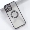Защита объектива камеры Гальванические блестящие чехлы для мобильных телефонов чехол для iphone 13 12 11 pro max xr xs 6 7 8 Plus задняя крышка с отверстием для логотипа