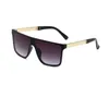 2024 Famous designer light luxury Large Frame Men Metal Sunglasses Summer Seaside Outdoor Siamese Sun Glasses Uv400 Touring Designer Eyewear ppfashionshop 07