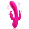 3 In 1 dildo konijnen vibrator 7 vibrerende USB -opladen anale clit stimulator vagina massager sexy speelgoed voor vrouwelijke paren winkels