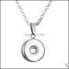 Pendant Necklaces Classic Snap Button Necklace Fit 18Mm Snaps Buttons Jewelry For Women Gif Baby Dh6Hk