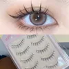 False Eyelashes Recommended Natural Artificial 5 Pairs Fairy Hair Cos Little Devil Grafted Fish Tail Segment EyelashesFalse