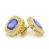 Heren hiphop oorknopjes Sieraden Hoge kwaliteit Mode Goud Zilver Iced Out Blue Ruby Earring3123635