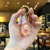 Creative Oil Cat Keychain Women Liquid Sequin Keyring Charm Bag Car Pendant Key Chain for Kids Gift