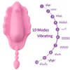 Görünmez Giyilebilir Vibratör Bluetooth/Uzaktan Kumanda Anal Klitoral Stimülatör Kadın için Seksi Oyuncaklar Taşınabilir Külot 10 Mod