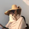 Wide Brim Hats Designer Raffia Oversized Hat For Women UV Protection In Beach Ladies Lager 25CM Big Sun Wedding WholesaleWide Chur22