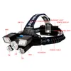 New High-power 5 LED Strong Headlamp Rechargeable Searchlight Waterproof Fishing Light Battery Display Warning Function