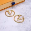 Luxury Gold Hoop örhängen för Lady Women Orrous Girls Ear Studs Set Designer Jewelry Earring Valentine's Day Gift Engagement 268f