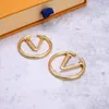 5Cm Gold Hoop Boucles d'oreilles Lady Femmes Orrous Girls Ear Studs Set Designer Bijoux Boucle d'oreille Cadeau de Saint Valentin Fiançailles pour Bijoux de Mariée