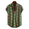Erkekler Kısa Kollu Erkek Gömlek Erkek Sosyal Lüks Man Tasarımcı Kıyafetleri Hawaii Moda Zarif Klasik Moda 220321