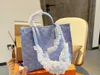TZ Borse per design di lusso di alta qualità da donna Borse da donna Borse per la spesa di grandi dimensioni borse per tracolla blu borse da stampa blu 35 cm