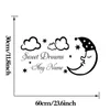 Stickers muraux Dormir Lune Étoile Nuage Doux Rêve Personnalisé Nom Autocollant Art DIY Bébé Chambre Décor YO-162Wall StickersWall