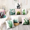 Cushion/Decorative Pillow Flower Cactus Watercolor Painting Print Pillowcase Pink Succulent Cushion Decorative Pillows Home Decor Sofa Throw