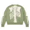 Sweater de suéter masculino Hip-hop Jacquard Sweater Skull Loose Kniting Pullover