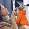 Dog Apparel Hoodie Clothes Sweaters With Hat Pet Winter Warm Hoodies Coat Sweater For Small Dogs Chihuahua Puppy ClothesDog