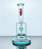 Bubbler portatile tag oil rig narghilè in vetro spesso 8 perc 14mm connettore maschio gb379 bong