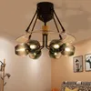 Hängslampor glas tak fläkt rumslampa ljus fjärrkontroll ventilador enkel stil restaurang levande rum
