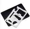 Mini Rvs Multi Pocket Credit Card Tool Draagbare Outdoor Survival Camping Portemonnee Kaarten Gereedschap Mes Buitenshuis EDC-gereedschappen