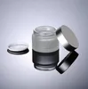 300 teile/los Milchglas 15 ml kleine kosmetische flasche 15g leere cremedose mit silber deckel