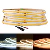 COB LED Strip Işık 320 480 LEDS/M Yüksek Yoğunluk Esnek Bant Şeridi 3000-6500K RA90 LED Işıkları DC12V 24V