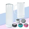 Локальный склад !!! 14 унций Сублимационные Bluetooth Tumbler с ручкой Прямой динамик Tumblers Wireless Intelligent 5 Colors Audio из нержавеющей стали Music Cup