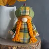 Harvest Festival Plaid Pumpkin Hat Faceless Doll Party Favor Rudolph Gnomes Plush Stuffed Toy Window Decorations Gift Garden Accessories 10 5gl4 Q2