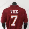 coe1 2022 New NCAA Virginia Tech Hokies Football Jersey 7 Michael Vick College Taille Jeune Adulte Rouge