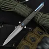 Manico in fibra di carbonio J066 Coltello pieghevole con lama in acciaio M390 Coltello con superficie di macinazione ad acqua NC con sistema di cuscinetti a sfera