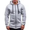 Men's Hoodies & Sweatshirts 2022 Brand Coat Crewneck Solid Zip Up Hoodie Male Tracksuit Fashion Jacket Men Clothing Outerwear