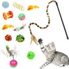 Pet Cat Toys Mouse Shape Balls Kitten Love Pet Interactivoy 20 Set Cat Tunnel Funny Cat Stick Mouse Supplies Value Bundle 220510