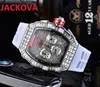 Moda Mens Color Diamantes Borracha Relógio Quartzo Homens Famosos Designer Homens Sports Watches relógios RELOJ DE LUJO