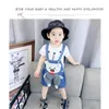 2022 New Korean Baby Cowboy Overalls Boys Children's Jeans Girl's Cartoon Denim Shorts Fashion Casual Kids Children Clothing