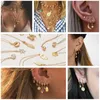 Charms Gold Silver Color Moon Trend Crystal Chrams for Jewerly Making Supplies Bulk Real Plated CZ DIY Earrings Armband Necklacec2406