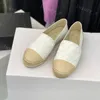 Designer Casual Shoes New Classic Fisherman Sneakers Women Espadrilles Shoes Knitted Canvas Fashion Sandals with Box Size 35-41