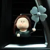 Pearl Girl Car Instrument Panel Air Outlet Freshener Solid Parfym Diffuser Lovely Car Interior Accessoarer