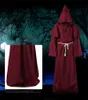 SHAWLS Halloween Death Wizard Cloak Cosplay Cosplay Kostuum Monnik Hooded Star gewaden Cloak Capes Darth Vader Kids volwassen