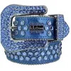 2022 Cintura firmata Simon Cinture per uomo Donna Cintura con diamanti lucidi Nero su nero Blu bianco multicolore con strass scintillanti as2166587