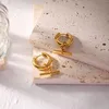 Hoop & Huggie Gold Plated Stainless Steel T Bar Pendant Earrings For Women Metal Dangle Earring Waterproof 2022Hoop