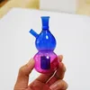 Recycler Oil Burner Bubbler Bong Dab Rig Water Pipe Smoking Pipes Portable Colorful Gourd Glass Bongs with 10mm Clear Tobacco Bowl and Silicone Hose for Smokers gifts