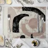 Mats Pads Marble géométrique Cuisine imprimée Coton Draps Table à manger Table à manger Tapis à vaisselle Pad Decor 40 * 30cm