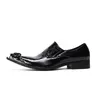 Style britannique formel hommes chaussures en cuir mode bout pointu robe de soirée chaussures grande taille homme d'affaires chaussures