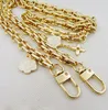 Fashion 12 mm Remplacement Gold Metal Handbag Purse Chain DIY 30cm-160 cm Handle de sangle de sac à bandoulière pour O 220426