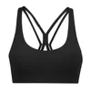 Roupa de Yoga Roupet Strappy Sports Bra Tops Roupas de treino de roupas ativas para mulheres exercícios atléticos de fitness sem fio