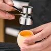 Outil de sublimation Ciseaux à oeufs en métal pratiques Oeufs Topper Cutter Ouvre-coquille En acier inoxydable Oeuf cru bouilli Ouvert Creative Kitchen Tools Set