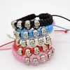 Charm Bracelets Style Jewelry Rope Voven Bracelet Alloy Skull Hand Work Chain Lovers BraceletsCharm Inte22