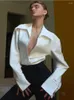 Women's Blouses & Shirts Spring Elegant White Shirt Woman Long Sleeve Business Casual Women Outfits Button Up Turn Down Collar Office Tops